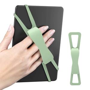 lot 20298 image: SEPTBEAM Ergonomic Silicone Hand Strap Holder for Kindle and Teblets - Handed Reading, Minimize Drops & Fatigue for Kindle PaperwhiteKoboOasisE-BookMini TebletsPhone(Green)