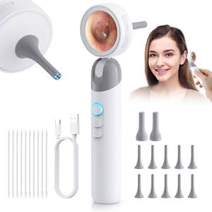 lot 20300 image: Aertnelz 1080P HD Otoscope Ear Camera for Family, Medical Grade 1.38 Screen, Telemedicine Ready, 12 Silicone Tips, PhotoVideo, Type-C Charging, Home Medical