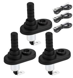 lot 20312 image: DaierTek Door Pin Switch 12V Alarm Hood Pin Switch Momentary Universal Adjustable Door Jamb Flange Light Hood Switch 20A 12 Volt Nickel Plated with Rubber Boot for Car Boat