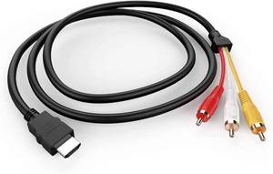 lot 20325 image: Eanetf HDMI to RCA Cable, 1080P 5ft1.5m HDMI Male to 3-RCA Video Audio AV Cable Connector Adapter Transmitter for TV HDTV DVD (NO Signal Conversion Function)