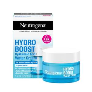 lot 20351 image: Neutrogena Hydro Boost Water Cream, 72 Hr Hydration for NormalExtra Dry Skin, Fragrance Free, Face Moisturizer with Hyaluronic Acid, 1.7 oz. & Trial Size Hydro Boost Hydrating Gel Cleanser, 0.5 fl oz