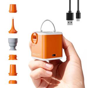 lot 20352 image: Portable Air Pump for Inflatables, 2400mAh Ultra Powerful Mini Air Mattress Pump with Camping Light, 4.5kPa Electric Air Pump Camping Gear for Pool Float, Air Mattress,Vacuum Storage Bags