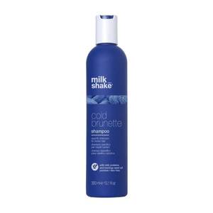 lot 20373 image: milk_shake cold brunette shampoo  toning shampoo with blue pigment to neutralize orange and red in brunette hair  strengthens, boosts shine, and extends color  SLSSLES-free  10.1 Fl Oz (300 ml)