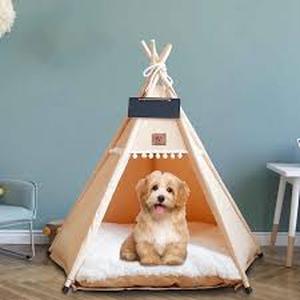 lot 5892 image: Pet Teepee Tent with Poles