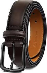 lot 18493 image: BULLIANT Men Belt 1Pack-Leather Belt 7Holes Comfortable For Mens Dress Casual Jeans 1 38(Deep Brown,34-36 Waist Adjustable)