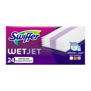 lot 2165 image: Swiffer Wet Jet Mop Cleaning Pads Refill, Floor Cleaner for Mopping Wood, Laminate, Tile in Home, Bathroom, Kitchen, All Purpose Multi-Surface Spray Mop Pad for Floor Cleaning, 24ct