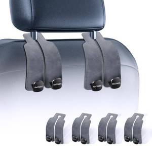 lot 2195 image: FACIACC 4 Pack Car Seat Headrest Hooks, Purse Hook for Headrest Universal Double Car Headrest Hooks Accessories Backseat Hanger Bag Holder Storage Hanger for Handbag Purse Coat Bags, Grey