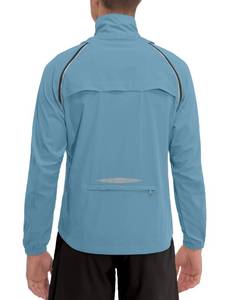 lot 2202 image: Little Donkey Andy Mens Quick-Dry Cycling Jacket, Convertible UPF 50 Running Jacket Windbreaker with Removable Sleeves, Blue Gray XXL