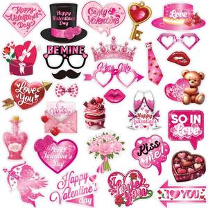 lot 2207 image: Valentines Day Photo Booth Props with Stick for Saint Valentines Day Party Decorations (Valentines Day Photo Booth)