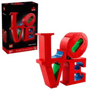 lot 3728 image: LEGO Art Love Collectible Building Set - DIY Kit for Adults, Ages 18 - Gifts for Birthdays - Home Decor to Display on Table - 31214