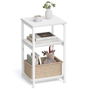 lot 3765 image: VASAGLE Side Table, Small End Table, Tall Nightstand for Living Room, Bedroom, Office, Bathroom, White ULET273W14