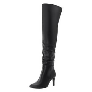 lot 3766 image: ShoeN Tale Thigh High Boots for Women Over The Knee Stiletto Heel Pointed Toe Long Sexy Boots(8.5,PU Black)