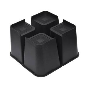 lot 3767 image: MXMZHXU Bed Risers 2 inch, 3 inch, 4 inch, 6 inch or 8 inch Heavy Duty Furniture Risers, Up to 6000 Lbs L Shaped Design Bed Lifts Blocks for Couch Desk Sofa Table (Black, 8 Inch 4 Pack)