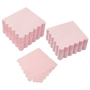 lot 4026 image: 200 Pack Cocktail Napkin 2-Ply Scalloped Edged Dessert Napkins Folded 5 x 5 Inches Disposable Napkins for Dinner Wedding Birthday Party Bridal Anniversary Reception Event (Pink)