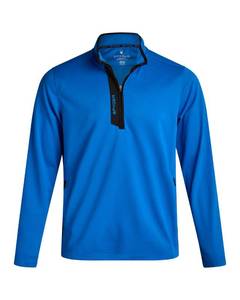 lot 4028 image: Spyder Mens Quarter Zip Pullover - Lightweight Fleece Quarter Zip Mens Pullover UPF 30 Athletic Moisture Wicking Sweatshirt, Size Large, Cobalt