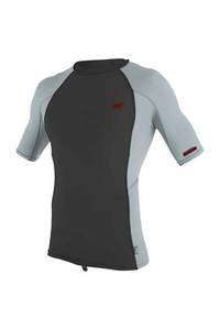 lot 4039 image: ONeill Men��s Premium Skins Short Sleeve Rashguard, UPF 50 Sun and Rash Protection, Buttery Soft Tight Fit, RavenCool GreyCool Grey, XL