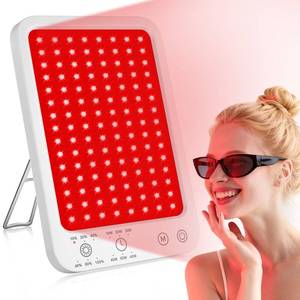 lot 4088 image: Red Light Therapy for Face Body, Red Light Panel with Adjustable Stand, 660nm and 850nm Near Infrared Therapy Lamp with 3 Modes, 6 Adjustable Brightness and Timer, Home and Travel Use,Gift for Women