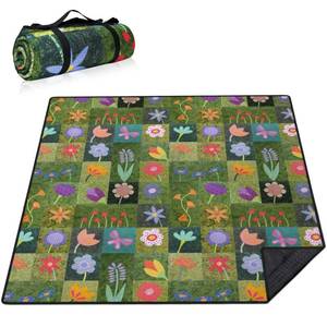 lot 4497 image: Supfitness Extra Large Picnic Blankets Waterproof Foldable (80 x 80) Beach Blanket Waterproof Sandproof,3-Layer Thicking Mat Outdoor Packable Camping Blanket