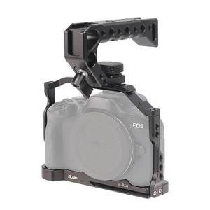 lot 6144 image: Hersmay R50 Cage with Top Handle,Aluminium Alloy Camera Cage for Canon EOS R50 Mirrorless Cameras, Vlogging Video Shooting Filmmaking Rig Stabilizer with 14 Mounting and 38 Arri Locating Hole