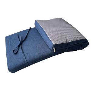 lot 6150 image: Saula Piano Bench cushons for Indoor Furniture with Ties Non Slip Kitchen Dining Room Bench seat Cushion for Show Storage, Window, Settee, Ottoman (Navy Blue, 32 x 12 Inch)