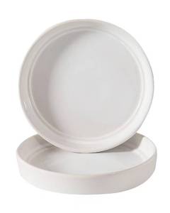 lot 6159 image: Docrin 2 Pack of 5.2 Inch White Ceramic Plant Saucer,Indoor & Outdoor Universal Drainage Tray,Durable & Thick Glazed Pot Base Water Tray