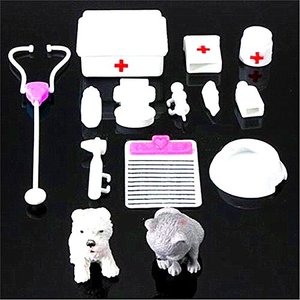 lot 6165 image: EatingBiting 14Pcs Set Mini House Miniatures Doctor Medical Equipment Kit for Bear Small House Miniatures Interest Intellectual Cultivated