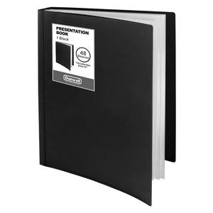 lot 6166 image: Dunwell Presentation Binder 48-Pocket, Displays 96 Pages, 8.5x11 Portfolio Binder with Plastic Sleeves, Storage and Organizer for Documents, Photos, Kids Artwork, Projects, Recipes (Black)