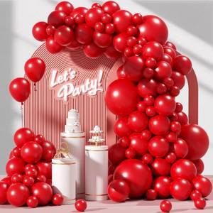 lot 6169 image: Awenztech 120pcs Red Balloon Arch Kit, 18 12 10 5 inch Red Latex Balloons Different Sizes Balloon Garland for Baby Shower Wedding Valentines Christmas Birthday Party Decorations