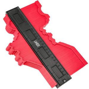 lot 6193 image: Contour Gauge 10 Inch, Widen Plastic Profile Gauge Duplicator, Precisely Copy Irregular Shapes Wood Template Measuring Tool for Perfect Fit and Easy Cutting (10 Inch Widen-Red)