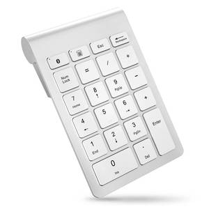 lot 6195 image: Foloda Bluetooth Number Pad for Laptop, Wireless Bluetooth 10 Key Numeric Number Keypad Numpad, Extensions Number Keyboard Laptop Accessories for PC Chrome Notebook (NO Receiver)