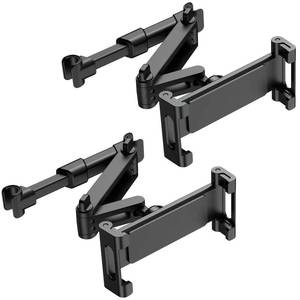 lot 6212 image: najiaxiaowu PC Tablet Mounts 2 Pack Tablet Holder for Car,ipad Headrest Mount for 5.5-18.4 Inch ipadPhones Car Tablets Holder with 360°Rotating Adjustable,Black