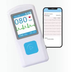 lot 10353 image: EKG Monitor Device, Personal Heart Rate Monitor with LCD Screen and Storage, Portable ECG Monitor Compatible with PC and Smartphone, Instant Results in 30 Seconds
