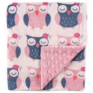 lot 10362 image: Hudson Baby Unisex Baby Plush Mink Blanket, Owls, One Size