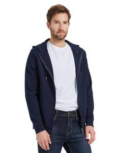 lot 10380 image: cocoFleur Mens Fashion Sweatshirt Cotton Comfy Hooded Sweatshirt With Pocket Soft Hoodie Sweatshirts For Men Full Zip Navy