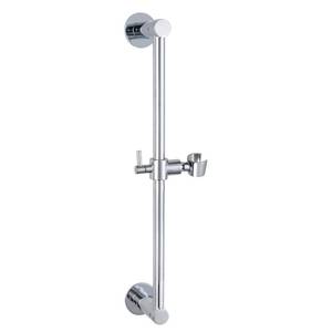 lot 11709 image: Shower Slide Bar Adjustable Handheld Shower Head Holder Wall Mount - 15inch All-Metal Shower Head Slide Bar Compatible with Bathroom Drill Free Glue Installation - Brushed