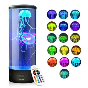 lot 11721 image: Brewish Jellyfish Lamp, 16 Color Options, 4 Mode Lifelike Jellyfish Aquarium, Auto Shutdown, Remote Control Electric Jellyfish LED Night Light, Fake Aquarium, Home Decor, Sensory Lamp for Autism, ADHD (Turns On)