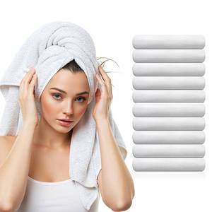 lot 11727 image: Qianyu 10 Pack Disposable Bath Towel Quick Dry Disposable Body Towels Large Compressed Towel Portable Travel Camping Towels (55�� X 27.5) for Hotel Business Trip Swimming Pet Sauna Spa Water Play