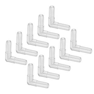 lot 12155 image: uxcell Aquarium Air Valve Connector Plastic Inline Tubing L-Shaped Non-Return Valves for 4mm Fish Tank Pond Air Line 10pcs