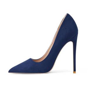 lot 15278 image: Elisabet Tang High Heels, Women Pumps Pointed Toe Stilettos 4.7 inch12cm Sexy Heels Party Shoes NB 8 Navy Blue