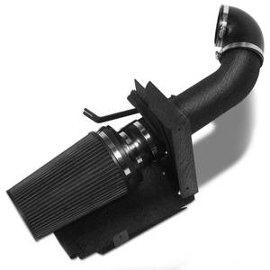 lot 15285 image: MOOSUN 4 inch Cold Air Intake Black Tube  Heat Shield for 1999-2006 GMCChevy V8 4.8L5.3L6.0L Silverado 150025003500 Black