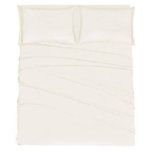lot 15301 image: Mejoroom Queen Size Sheet Set - Hotel Luxury 1800 Bedding Sheets & Pillowcases - Deep Pocket Fitted Sheet, Soft, Breathable, Wrinkle & Fade Resistant - 4 Piece (Queen,Ivory)