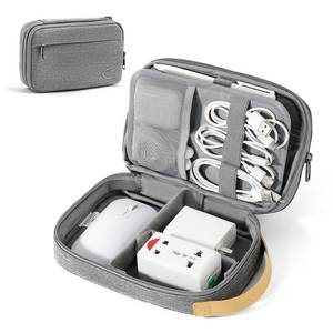 lot 16394 image: Travelkin Travel Electronic Cord Organizer Travel Case, Travel Cable Organizer Bag For Charger, Phone, Sd Card, Sim Card, Earphone, Usb Drives(Grey)