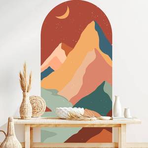 lot 16403 image: VePret Mountain Arch Wall Decals Peel and Stick, Large Moon Vinyl Wall Stickers, Removable Leaves Home Decor Art Wallpaper for Bedroom Living Room Classroom Office