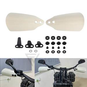 lot 16420 image: FVMOTO Club Style Handlebar Handguards Upgrade Bracket Compatible with Harley Touring Road Glide Electra Glide Road King CVOSE, Softail Street Bob FXBB 114 FXBBS Low Rider ST 117 FXLRST 2009 White