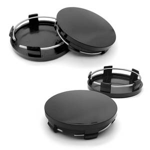 lot 16440 image: Civwesi 4 PCS Car Wheel Center Caps, 2 x 1.9 x 0.6 Snap-in Wheel Center Hub Cover, Vehicle Rim Hub Cap Replacement Accessories (Black)