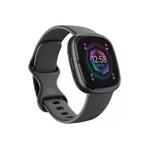 lot 16445 image: Fitbit Sense 2 Advanced Health and Fitness Smart Watch (GreyGraphite) with Manage Stress, ECG, SpO2, GPS, 2 Sizes Bands, Bundle with Charger Dock, Wall Adapter, 2 Screen Protectors & PremGear Cloth