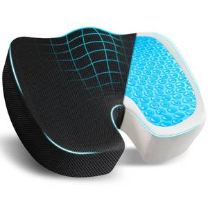 lot 17220 image: EcoNour Gel Seat Cushion �� Office Chair Cushions for Sciatica & Tailbone Pain Relief �� Coccyx Memory Foam Desk Chair Support & Car Seat Cushion �� Back Pain Relief Pillow for Long Sitting