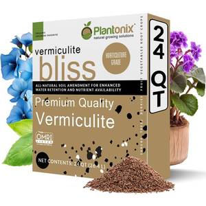 lot 17314 image: Vermiculite Bliss (24 Qts) - Organic Vermiculite for Gardening - 100% Natural Soil Amendment - Bulk Vermiculite for Plants, Potting Soil, & Seed Starting - Mixes with Garden Soil & Perlite for Plants