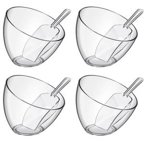 lot 17315 image: Hoolerry 8 Pcs Serving Bowls Kit Include Plastic Bowls for Parties and Popcorn Measuring Scoops Acrylic Plastic Kitchen Angled Candy Scoops for Office Canister Salad Cooking(Clear,35 oz)