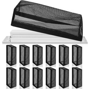 lot 18095 image: Zonon 12 Pcs Floor Register Trap Cover Vent Screen for Home Vent Mesh Elastic Band Filter Floor Register Trap Keeps Pet Hair, Food Out(6 x 12 Inch,Black)